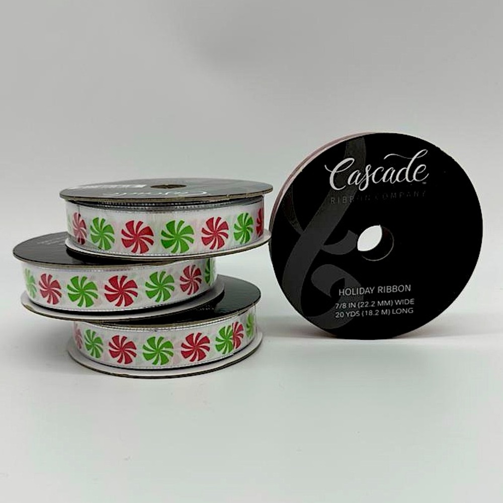 Holiday Ribbon- candy shaped print